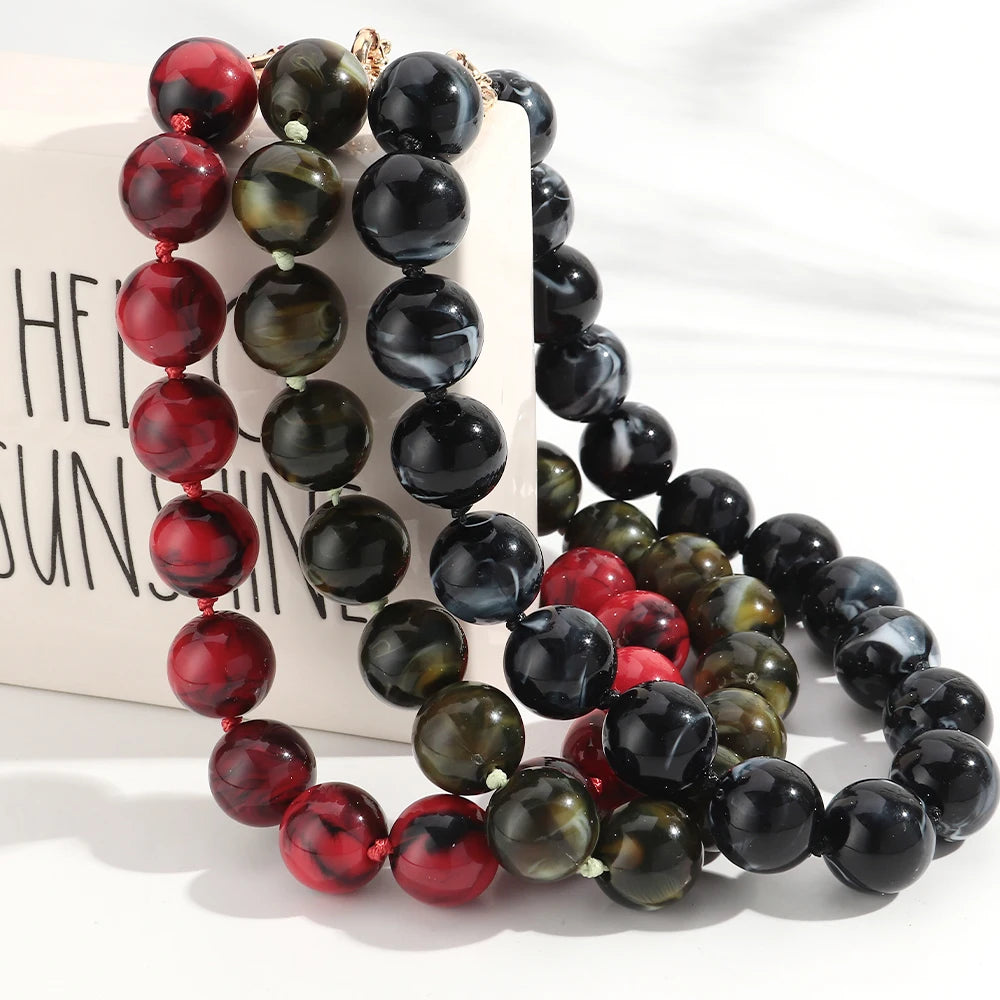 Fishsheep Multicolor Beaded Choker Necklace