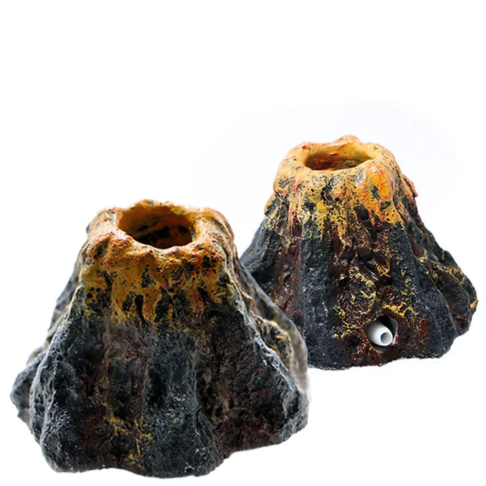 Aquarium Volcano Bubble Stone Ornament