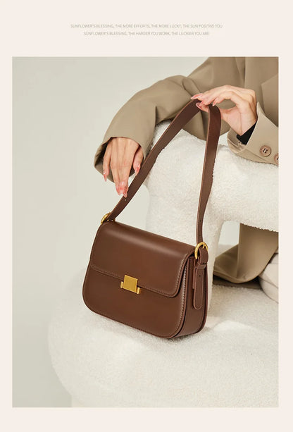 Vintage Leather Crossbody Handbag