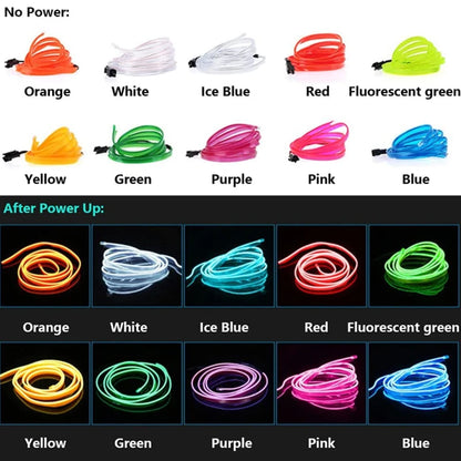 5M Car LED USB Flexible Neon Interior Lights