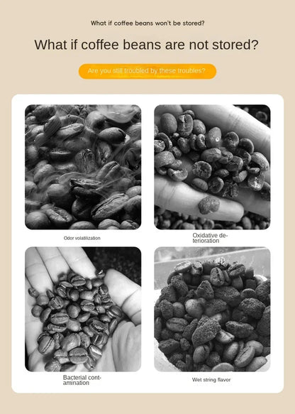 Vacuum Glass Coffee Bean Storage Jar
