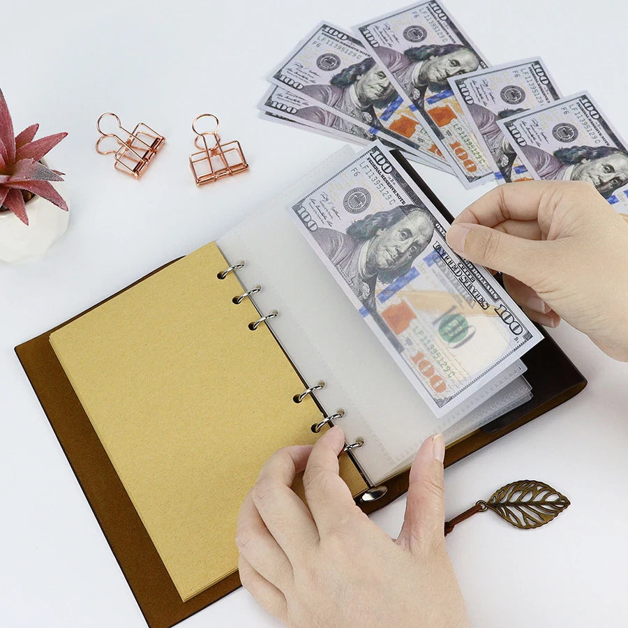 A6 & A7 Loose Leaf Binder Dividers with Cash Envelopes