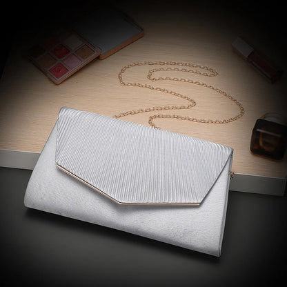 Pleated Evening Clutch Bag