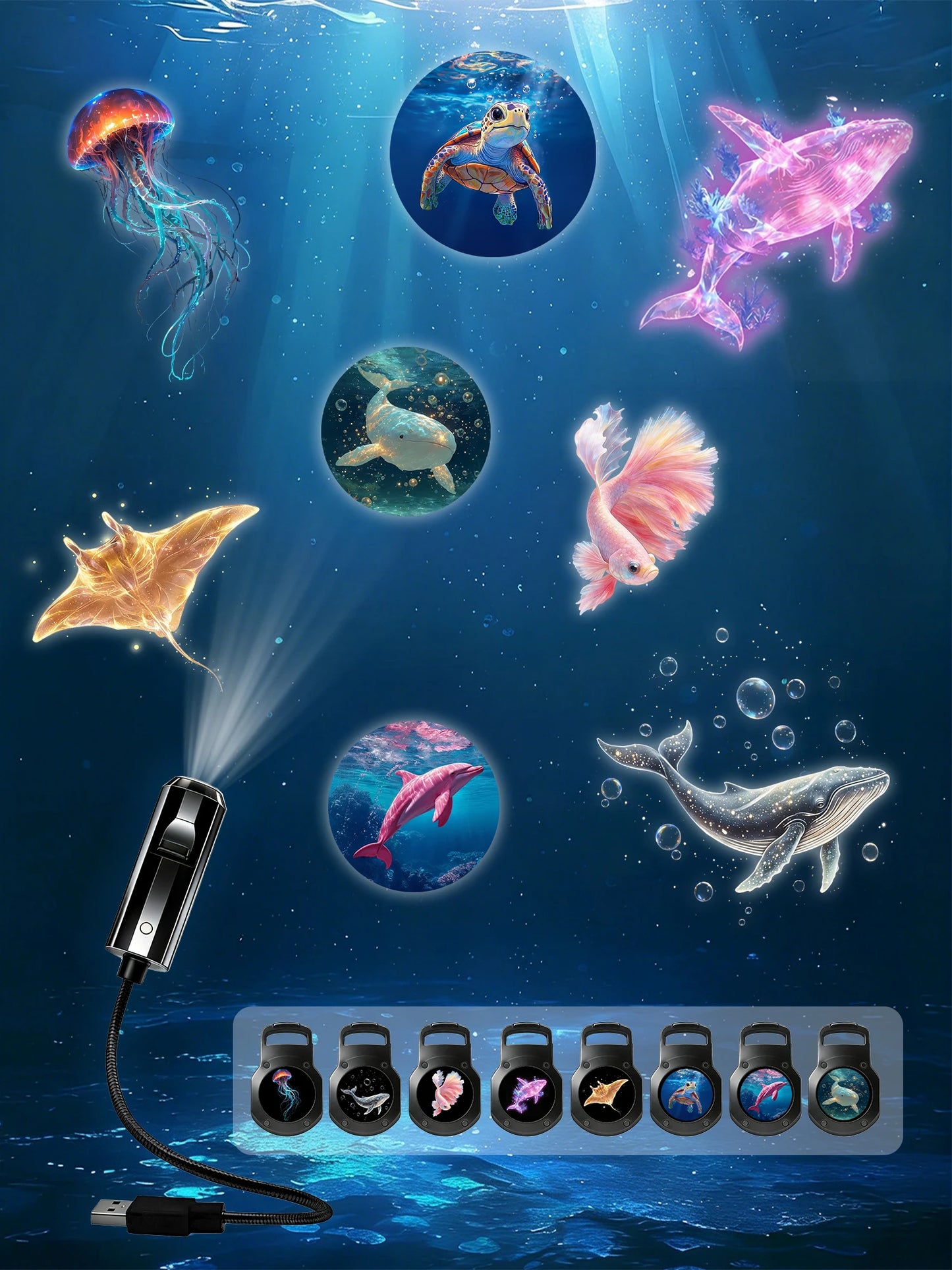 Marine Life Projection Night Light