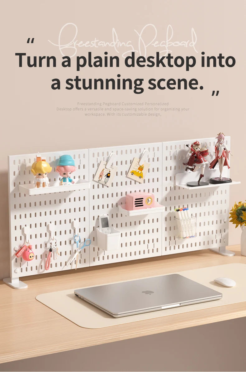Desktop Pegboard Organizer Panel
