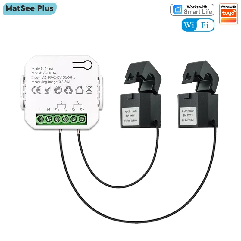 Smart WiFi Energy Meter with Clamp Sensor