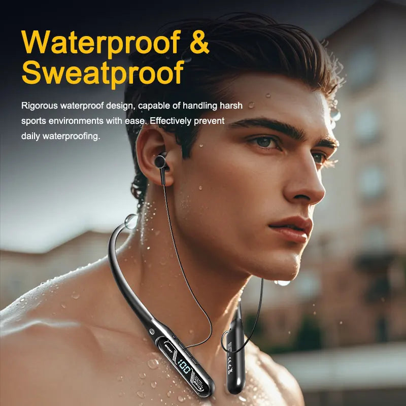 Bluetooth Sports Earphones with HD Microphone & 80-Hour Battery