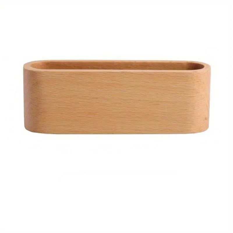 Wooden Business Card Holder Stand