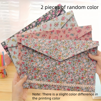 Floral Document Storage Bag