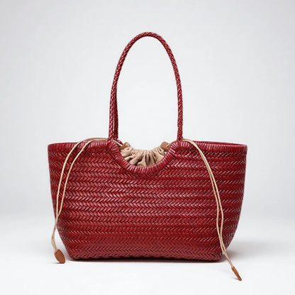 Handwoven Leather Tote Bag