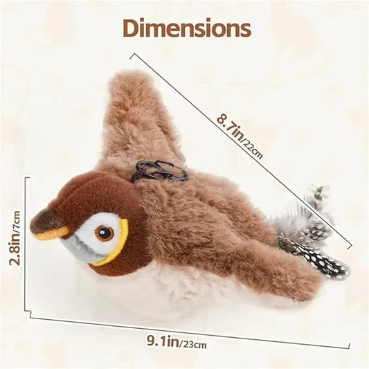 Interactive Rechargeable Chirping Bird Cat Toy