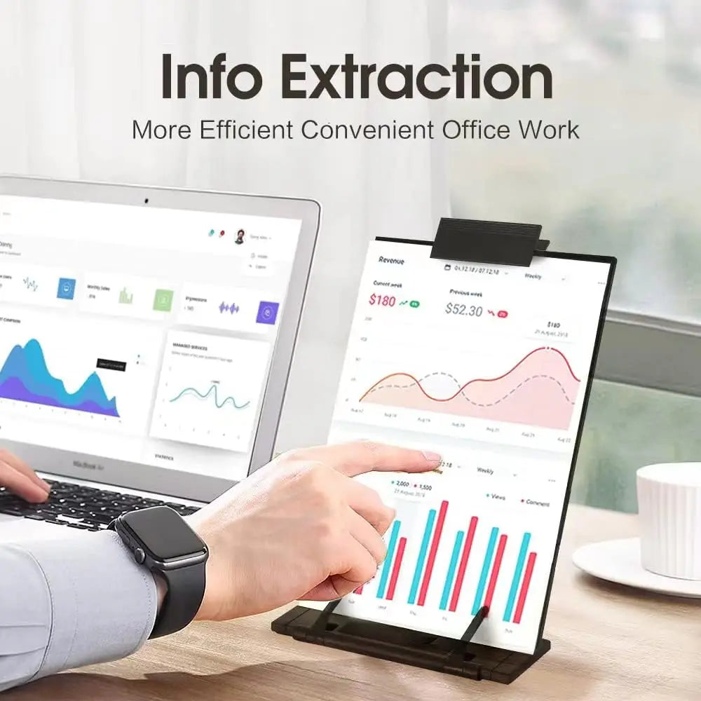 Desktop Document Holder Stand – Adjustable Metal File Organizer