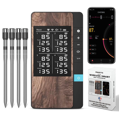 Wireless Bluetooth Meat Thermometer with LED Display