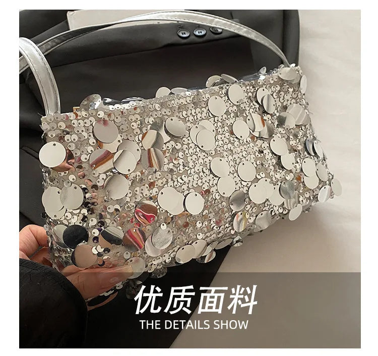 Sequin Evening Shoulder Bag