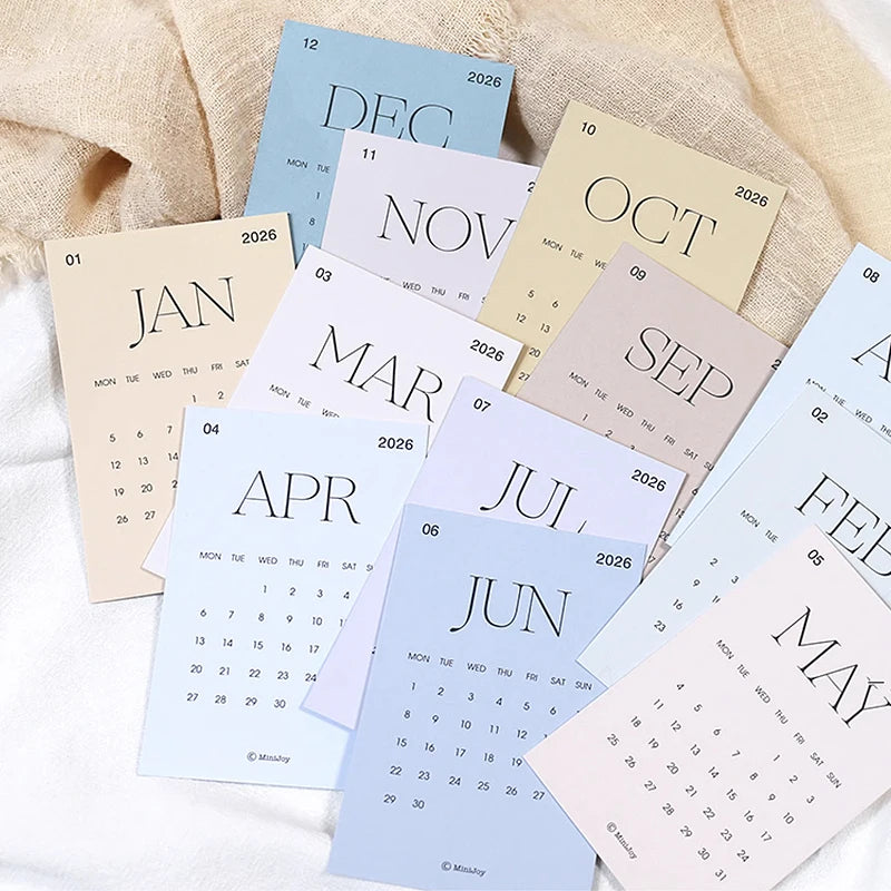Monthly Calendar Cards for Traveler’s Notebook