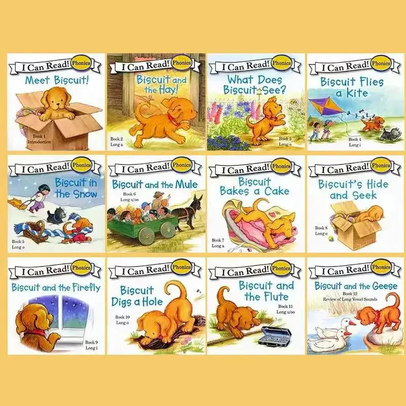 12 Books Set Biscuit Dog Series English Picture Books