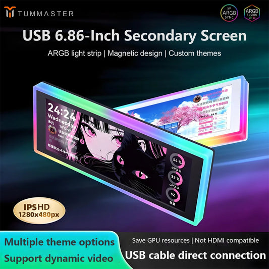 Smart 6.86” Secondary Display for PC Case