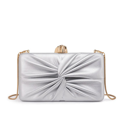 Ruched Evening Clutch Bag