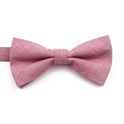 High Quality Mens Solid Color Bowtie Set