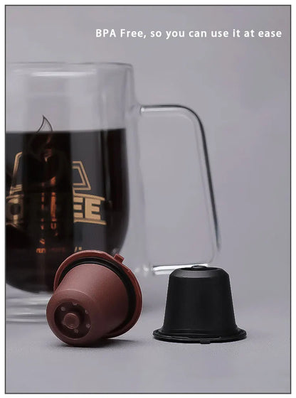 Refillable Nespresso-Compatible Coffee Pods with Reusable Filters & Accessories