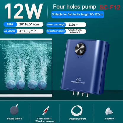 Silent Aquarium Oxygen Air Pump