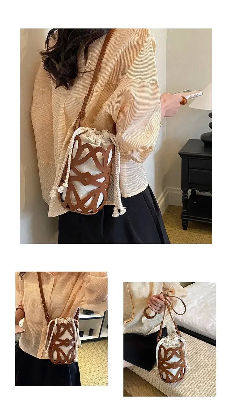 Minimalist Bucket Crossbody Handbag
