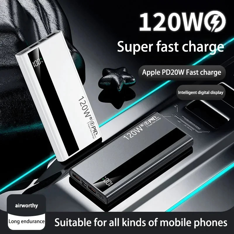 120W Fast Charging Portable Power Bank