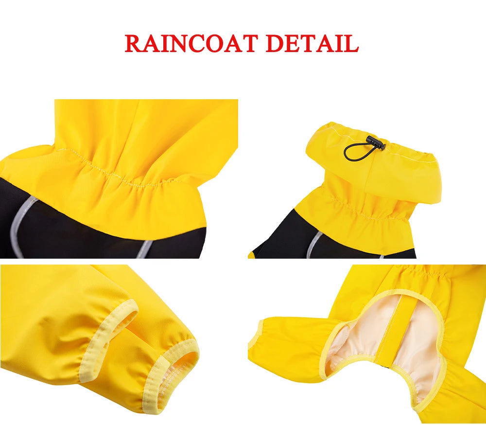 Full Coverage Waterproof Dog Raincoat Jumpsuit