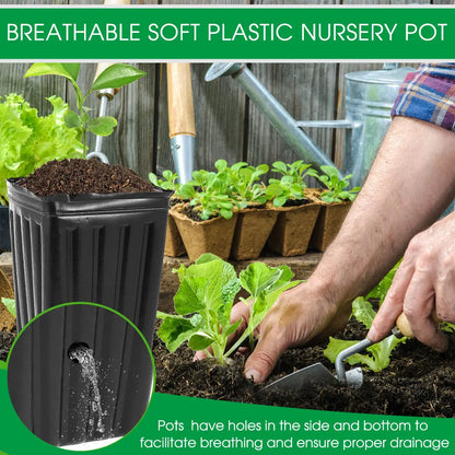 Tall Square Nursery Grow Pots