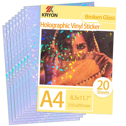 A4 Diamond Holographic Vinyl Sticker Paper