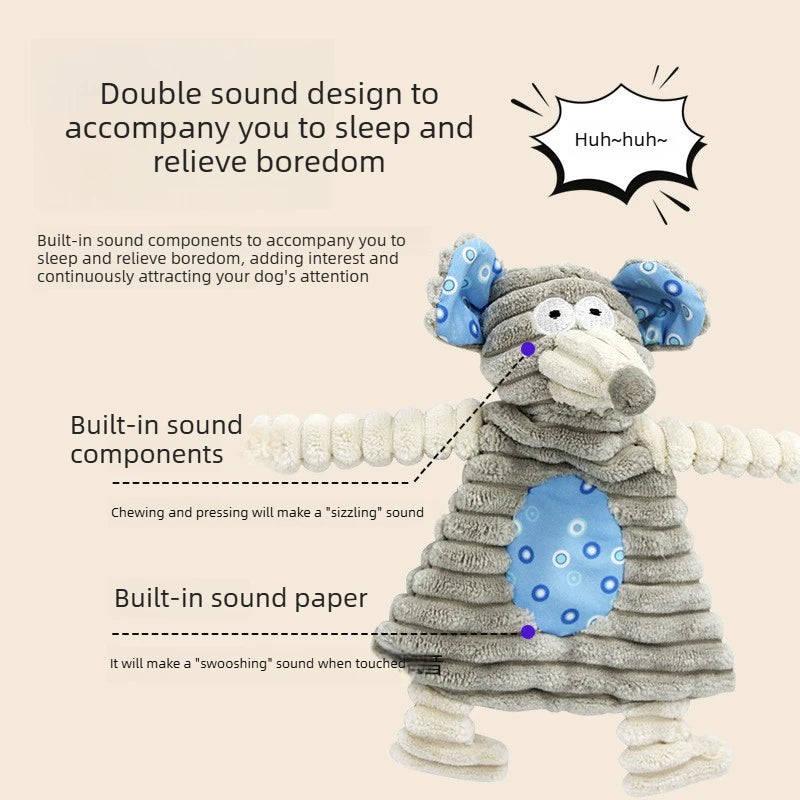 Cute Rabbit Crinkle Plush Squeaky Dog Chew Toy