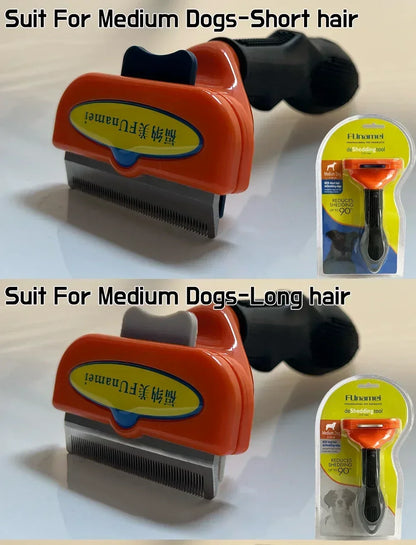 Pet Deshedding Grooming Comb for Cats & Dogs