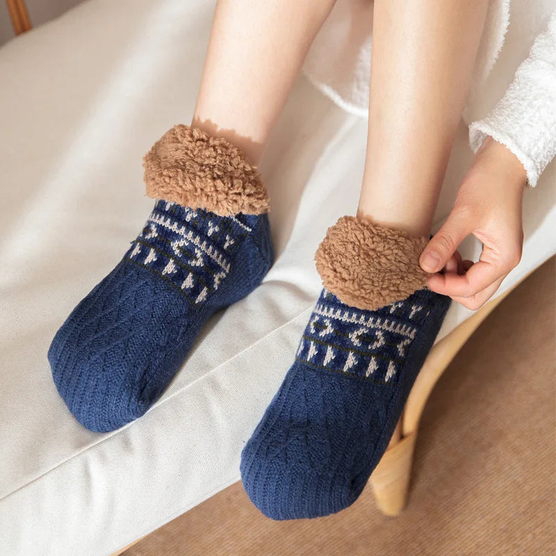 Warm Fleece Non-Slip Floor Socks