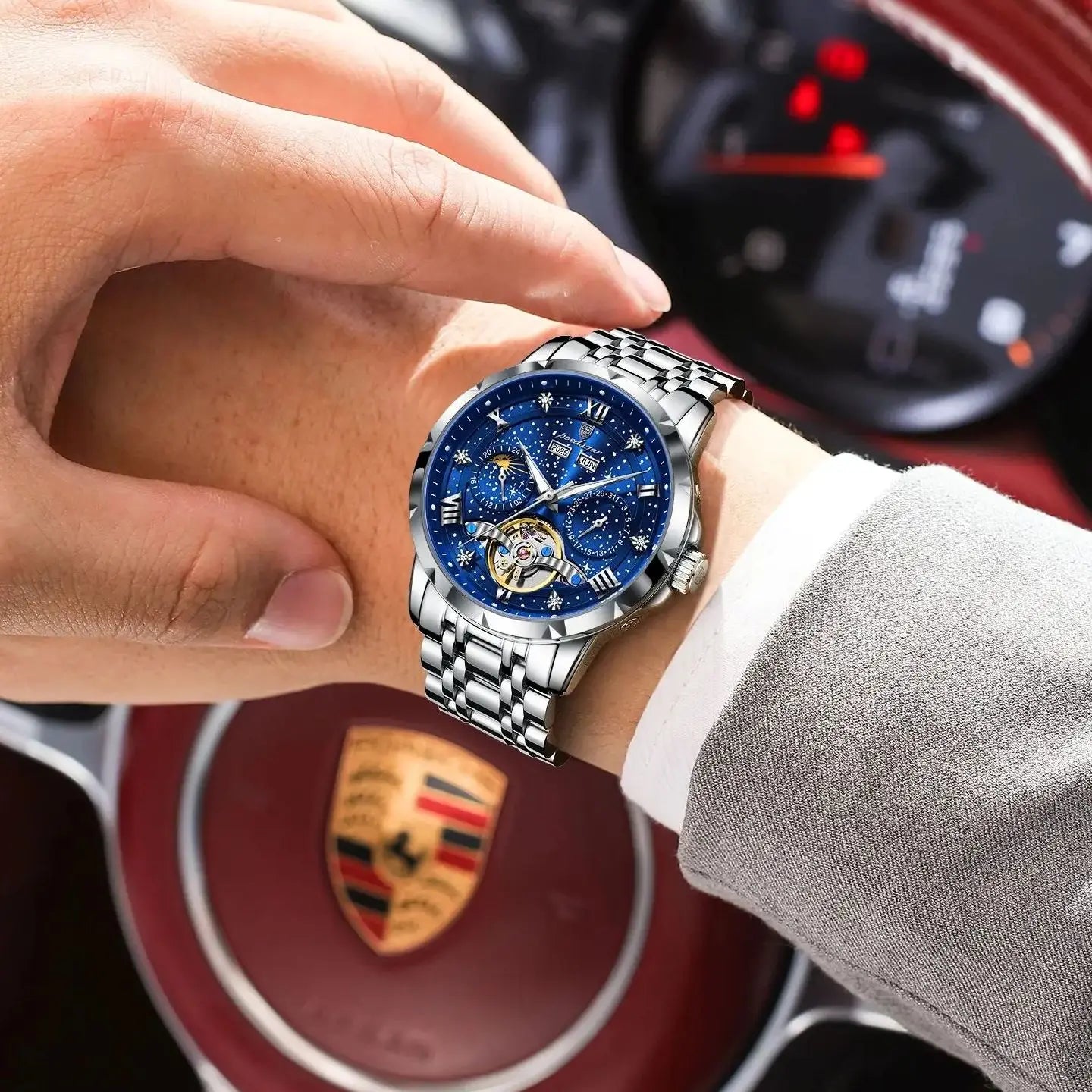Men's Automatic Skeleton Mechanical Watch
