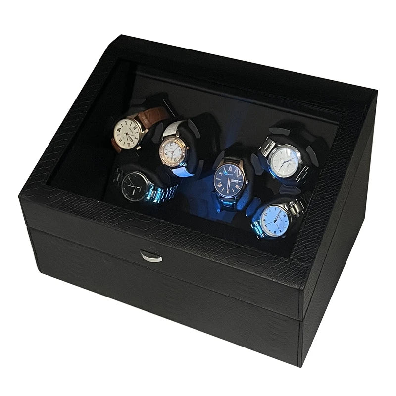 6 Slot Automatic Watch Winder Box