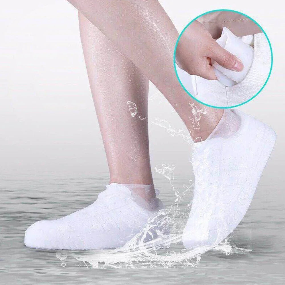 Reusable Shoe Covers – Waterproof Shoe Covers Silicone Anti-Slip Rain Boots Solid Polyester Universal