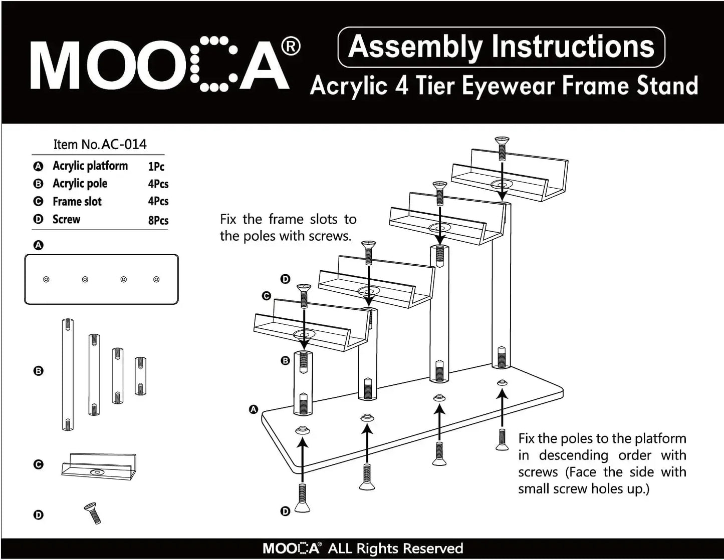 Acrylic Multi-Tier Glasses Display Stand