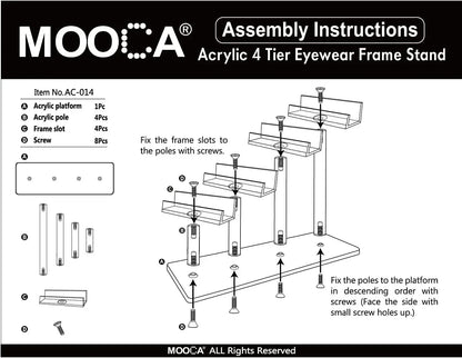 Acrylic Multi-Tier Glasses Display Stand