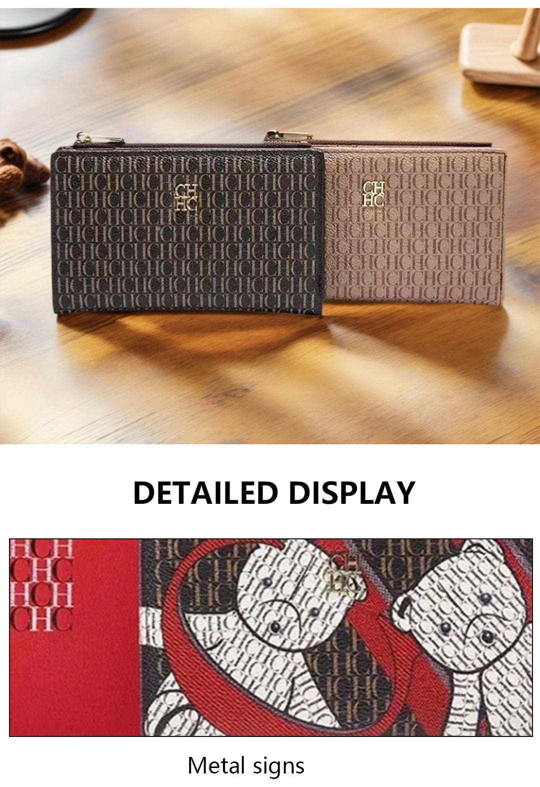 Luxury PU Leather Women’s Wallet with Artistic Print