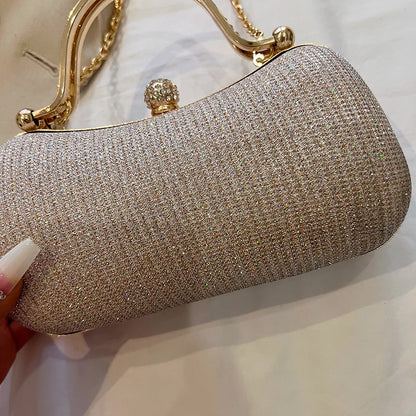 Crystal Studded Barrel Evening Bag