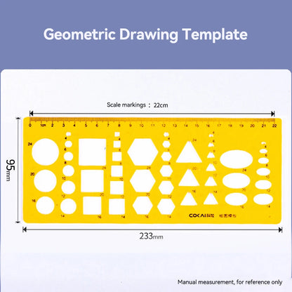 Circle & Oval Geometry Template Ruler Set