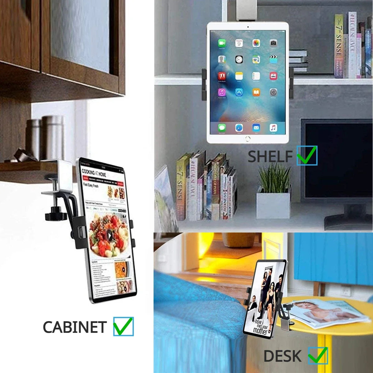Kitchen Cabinet Tablet & Phone Mount Stand