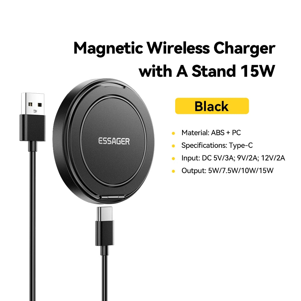 ESSAGER Magnetic Wireless Charger with Phone Holder