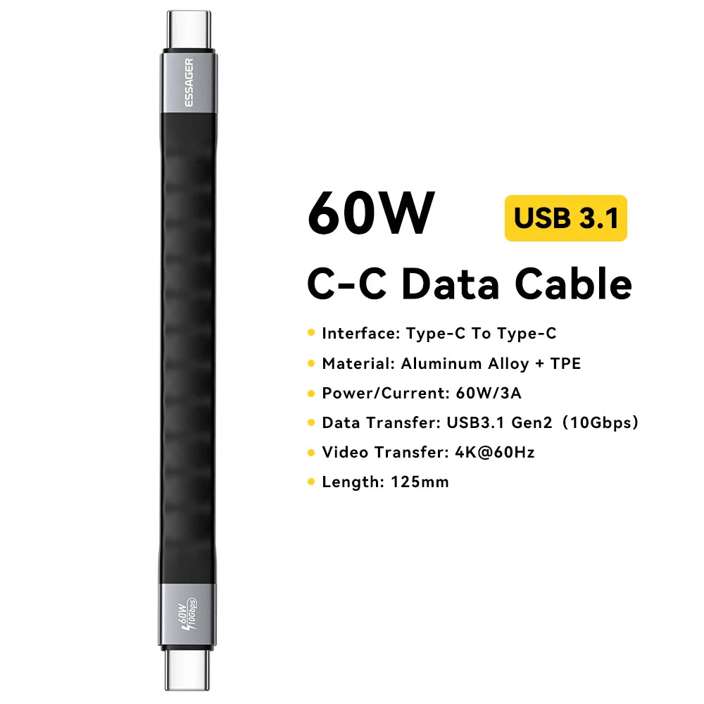 ESSAGER 240W USB-C PD3.1 Fast Charging Cable
