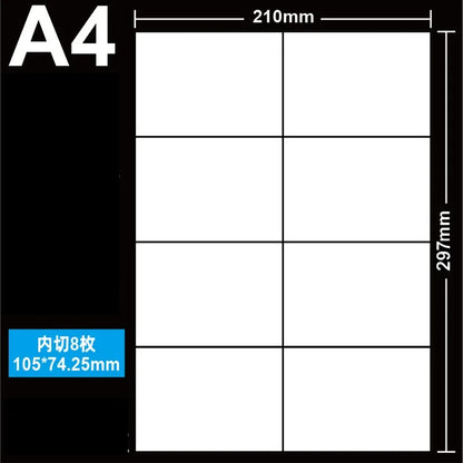Printable A4 Matte White Self-Adhesive Label Sheets