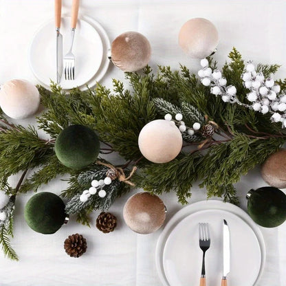 15-Piece Velvet Christmas Bauble Set