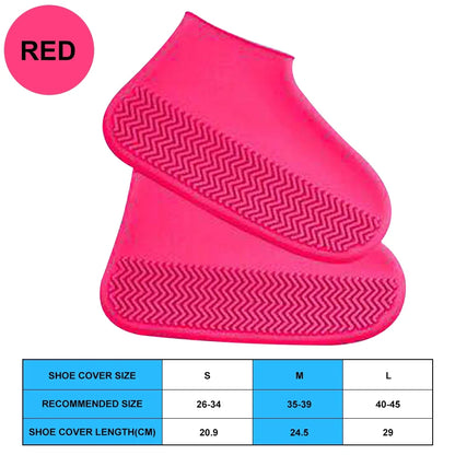 Reusable Shoe Covers – Waterproof Shoe Covers Silicone Anti-Slip Rain Boots Solid Polyester Universal