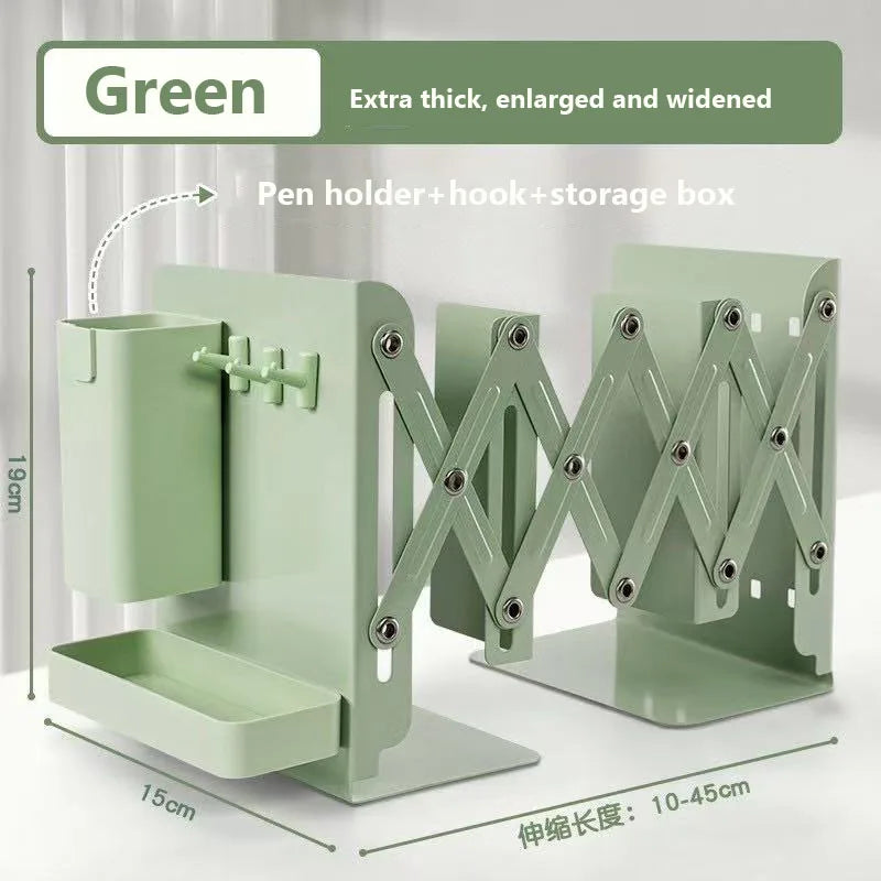 Expandable Desk Organizer with Bookends & Pen Holder