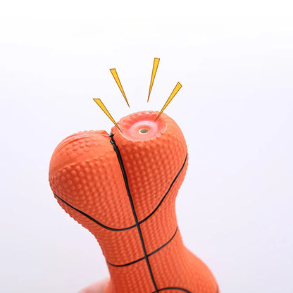 Dog Toy Set with Squeaky Bone & Basketball