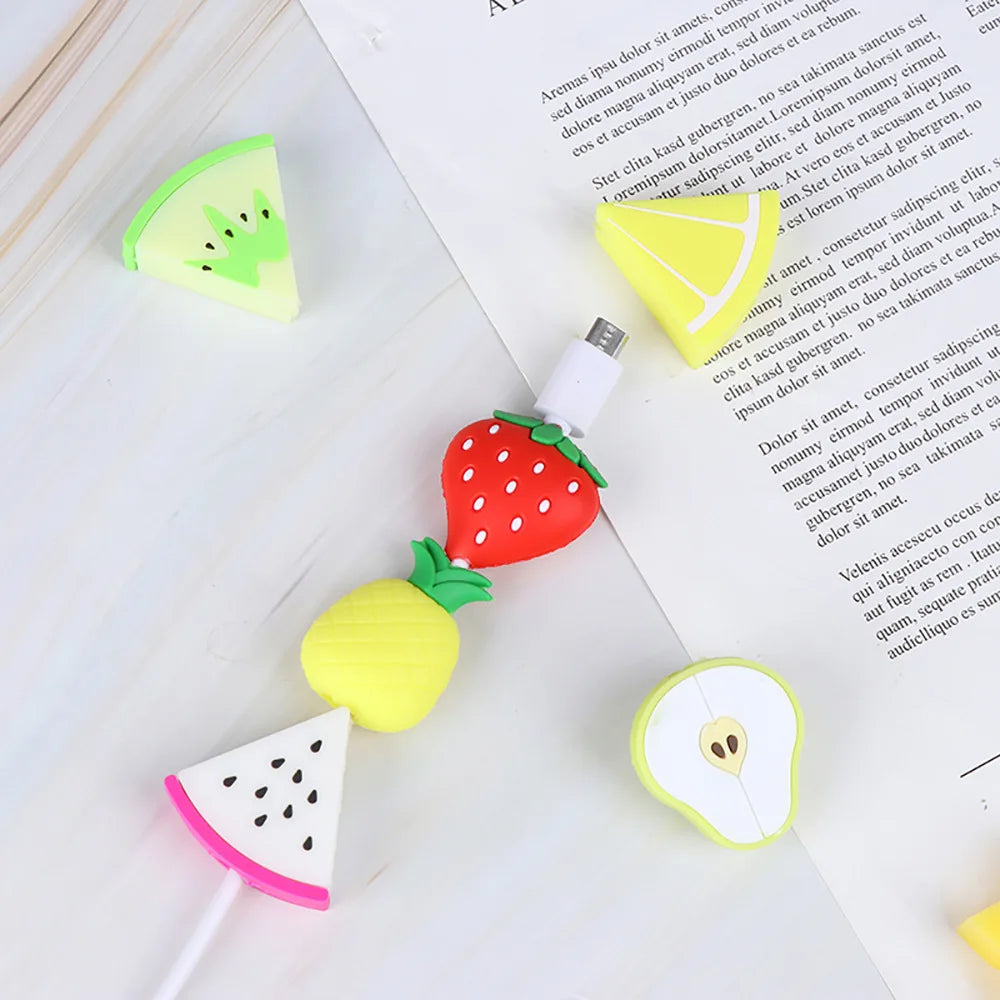 Cute Cartoon Phone USB Cable Protector For Apple